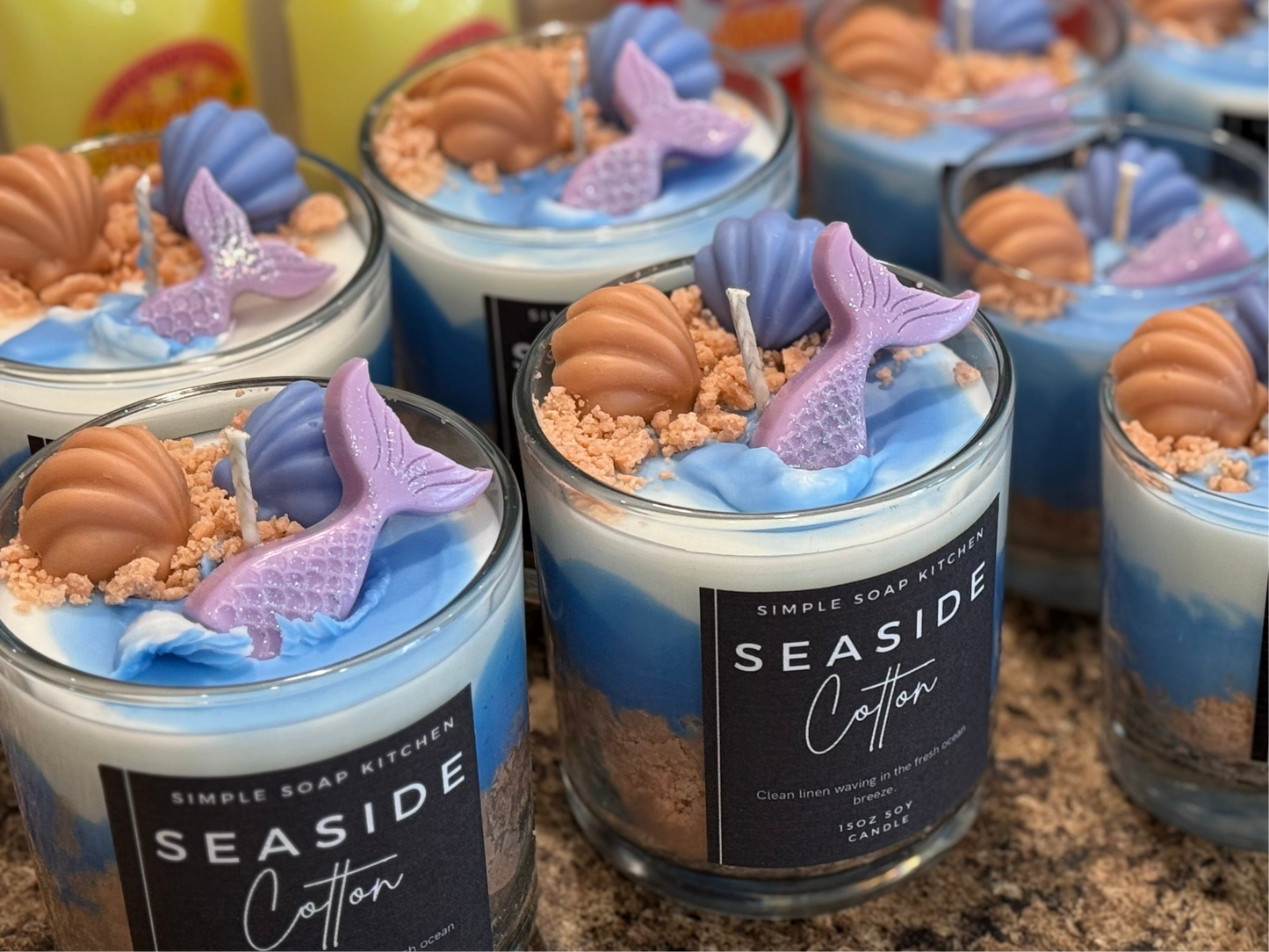 Seaside Cotton 15oz Candle ๐