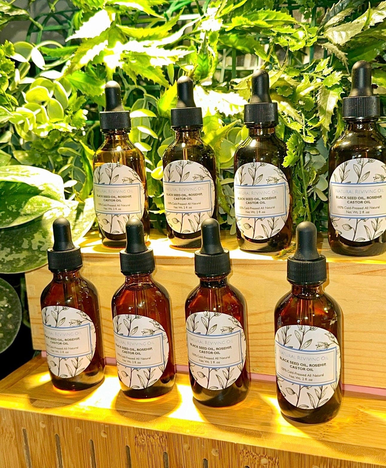 Organic Reviving Face Serum, 100% All Natural Cold Pressed. Black Seed, Rose Hip, Castor Oil.